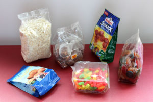 Schlauchbeutel für die Suesswaren Verpackung